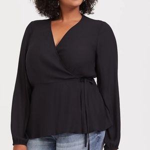 Torrid Crepe Surplice Top